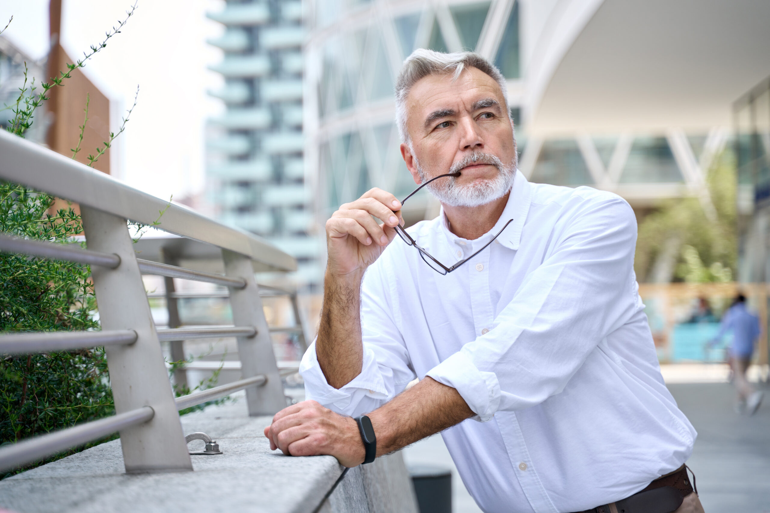 Thoughtful serious older senior business man asking so I need a property manager Do I need a property manager in Charleston SC